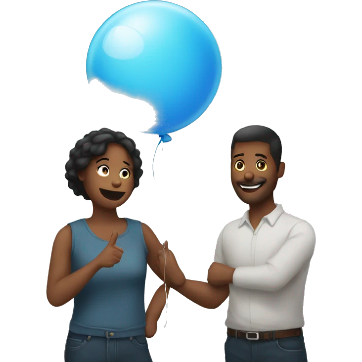 people with ballon say thank you emoji