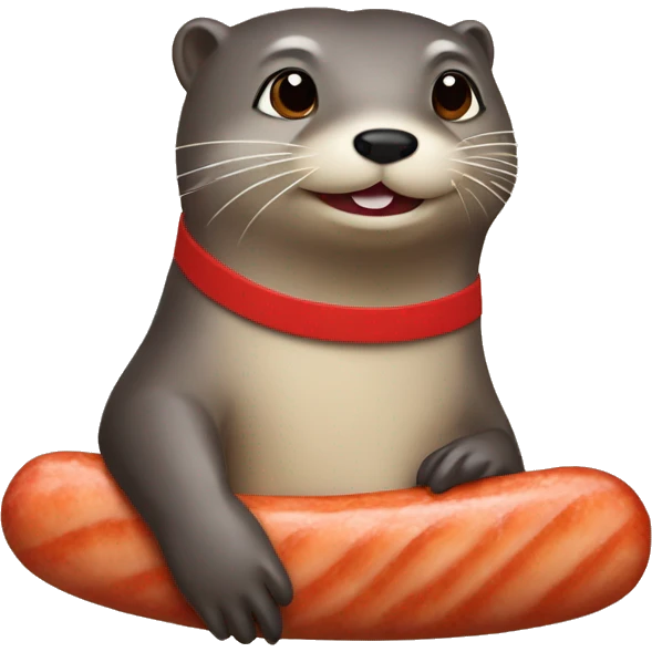 Loutre sur un saucisson emoji