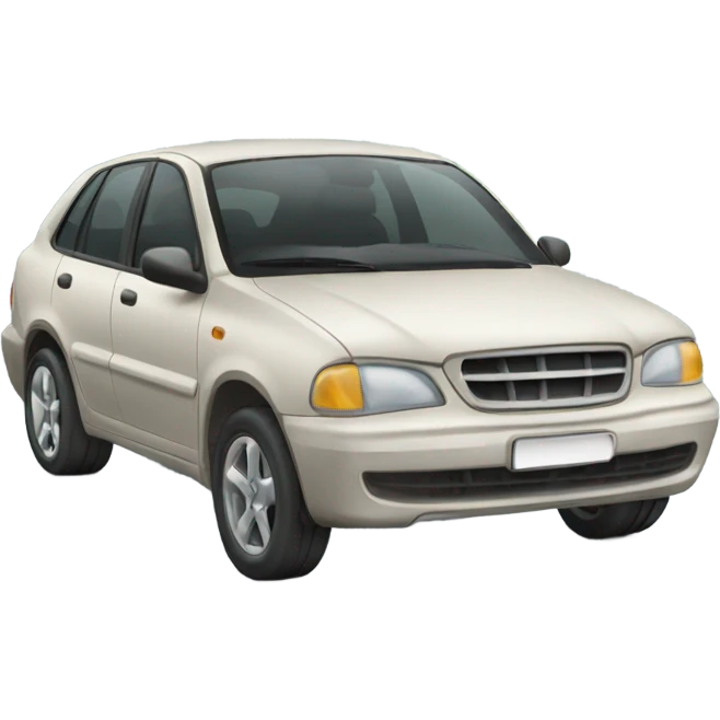 Car with gunk emoji