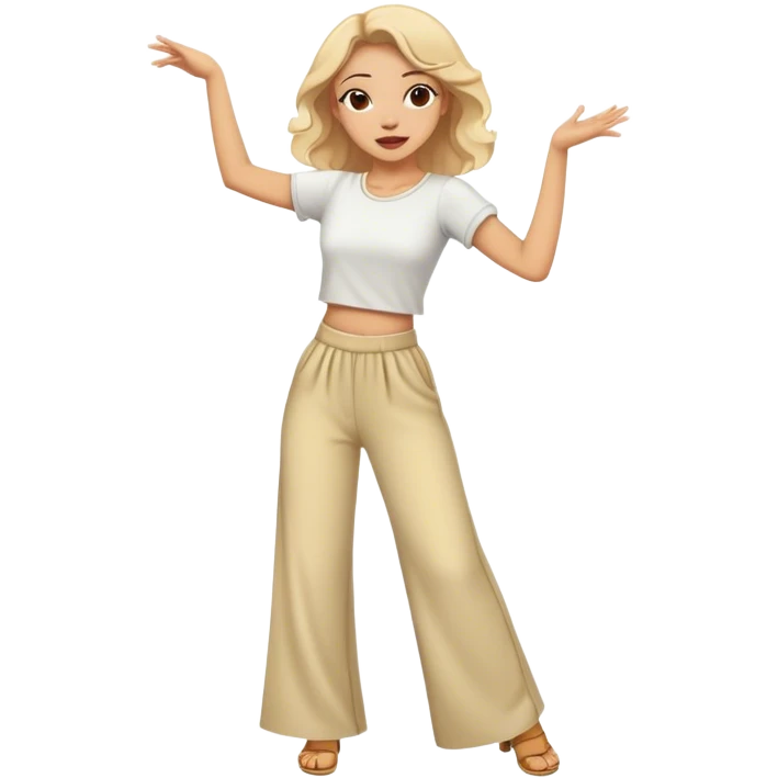 Dancing girl in wide trousers  emoji