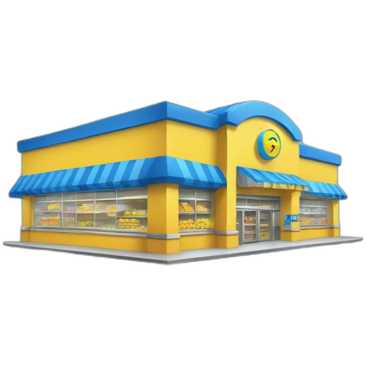 BLU AND YELLOW SUPERMARKET emoji