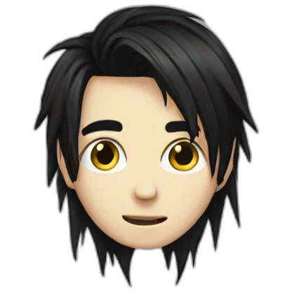Emo boy longblackhairs emoji