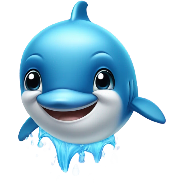 Dolphine crying emoji