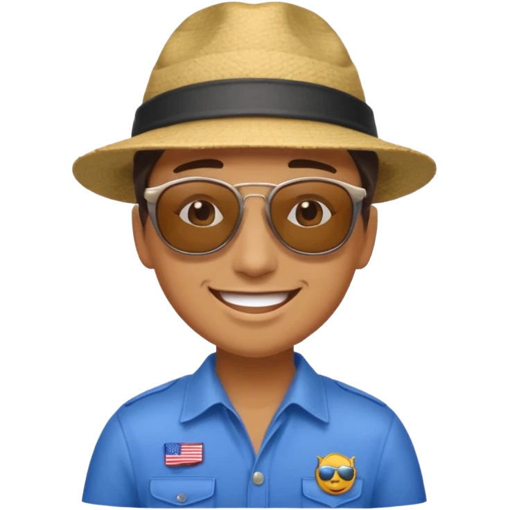 tour guide in USA emoji