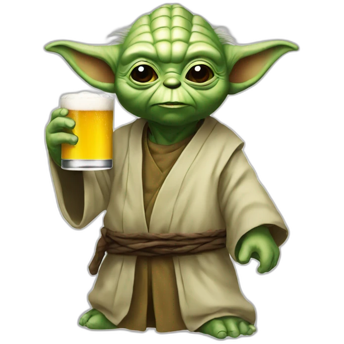 Yoda-drink-beer emoji