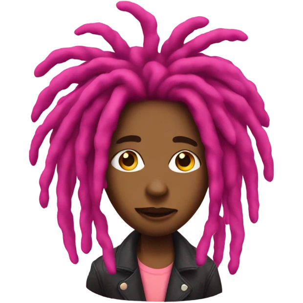 cool emoji with pink dreads  emoji