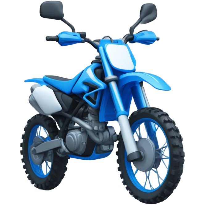 A blue dirt bike emoji