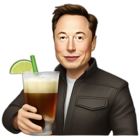 Elon Musk drink béer emoji