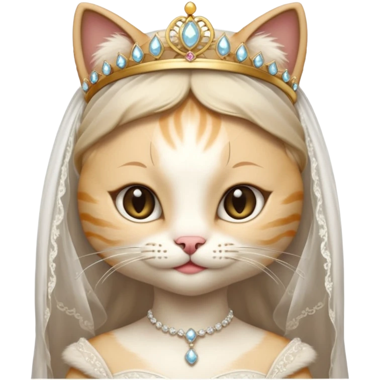 bride cat emoji
