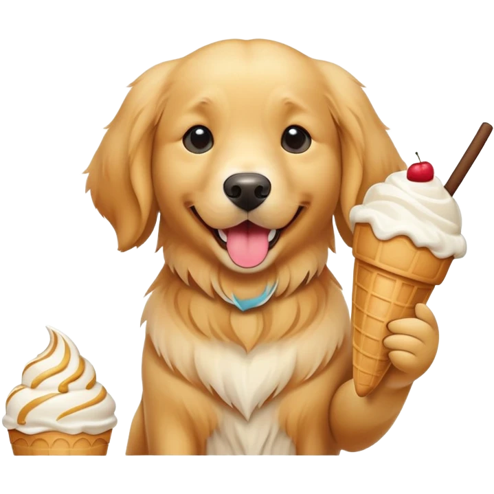 Perro con un helado  emoji