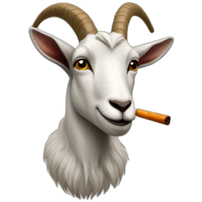 goat smoking emoji