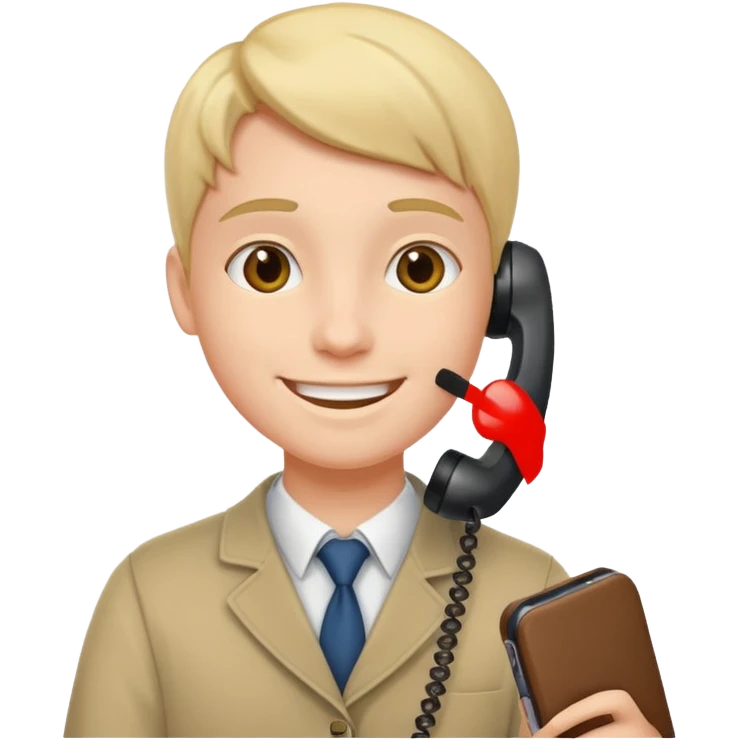 student calling on the phone emoji