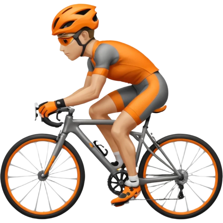 bicycle racer helmet orange emoji