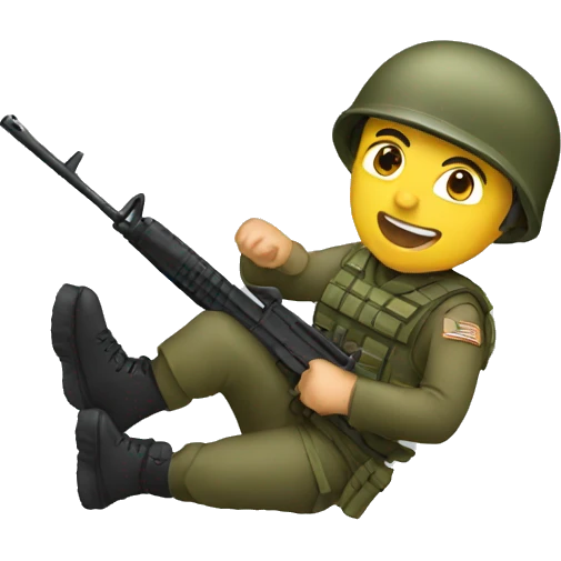 soldier sliding emoji
