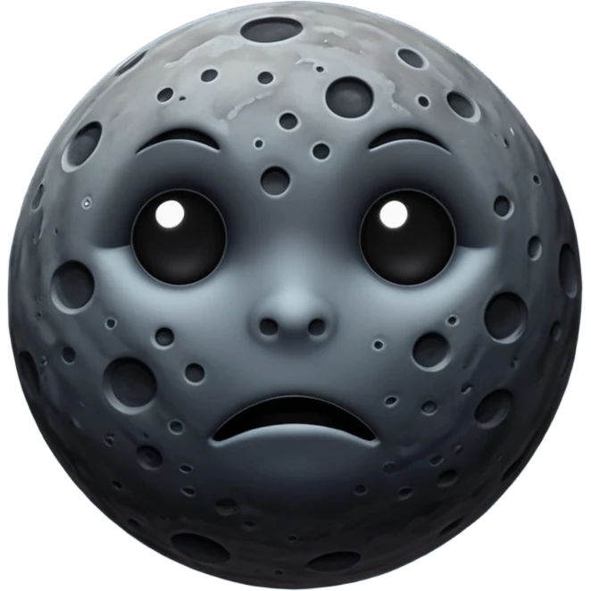 dark moon with no face on  emoji