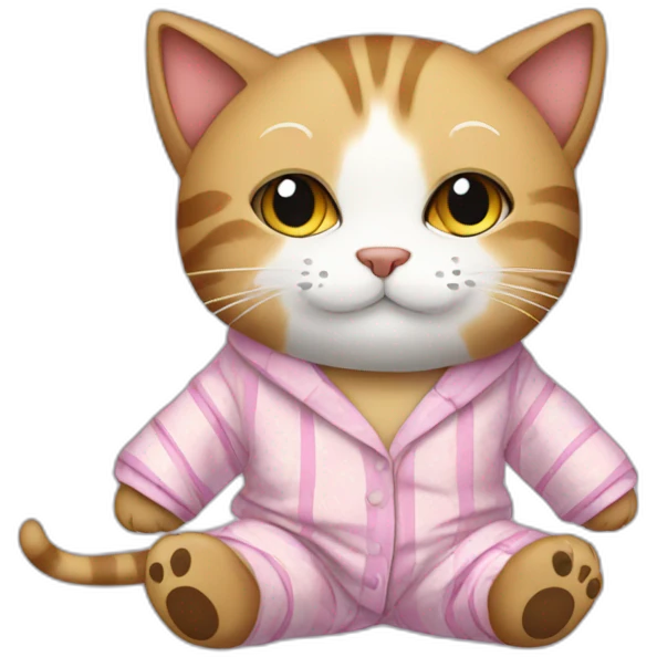 Cat in pyjama emoji