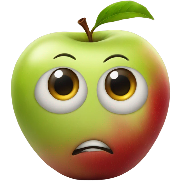 apple with eyes emoji