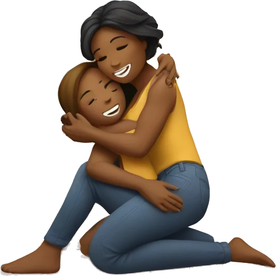 Mom hug sun emoji