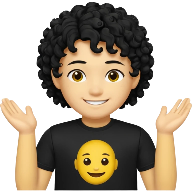 his skin is yellow he has curly hair he is from roblox his name is Shedletsky emoji