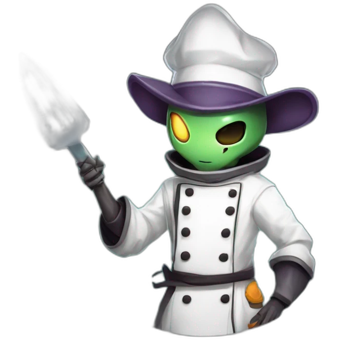 alien chef scifi roguelike rpg style inspired by slay the spire digital art emoji