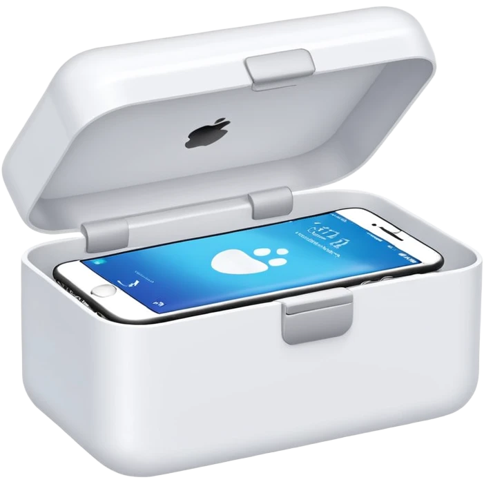 UV sanitising box for phones emoji