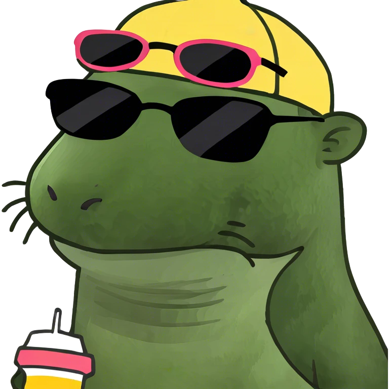 Otter with sunglasses emoji