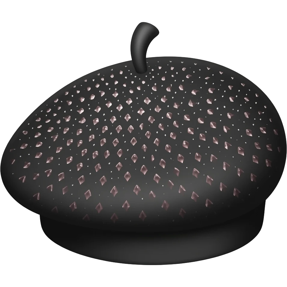 Béret noir avec marqué finement en robuge dessus : Béarn emoji