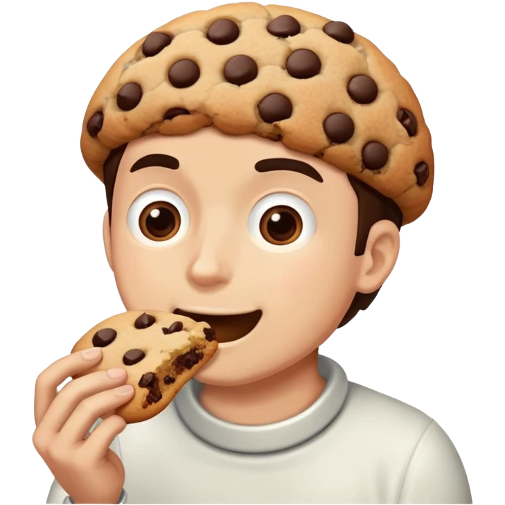 A man’s cookie emoji