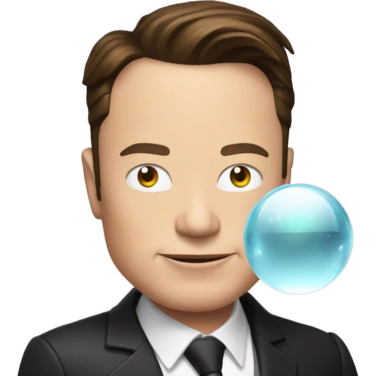 elon musk with crystal ball emoji