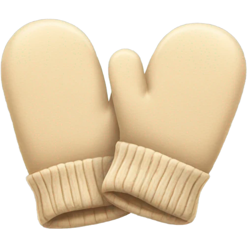 Two beige mittens  emoji