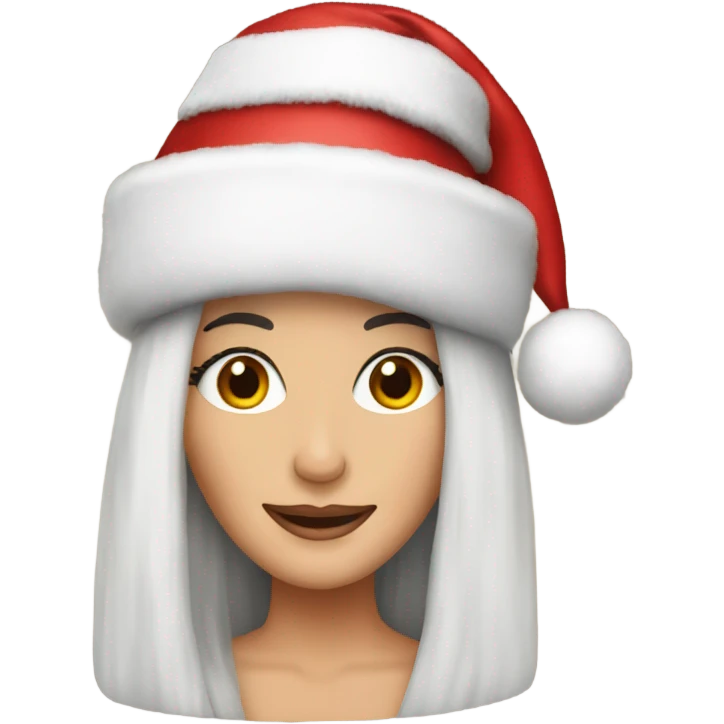 Cher with christmas hat emoji
