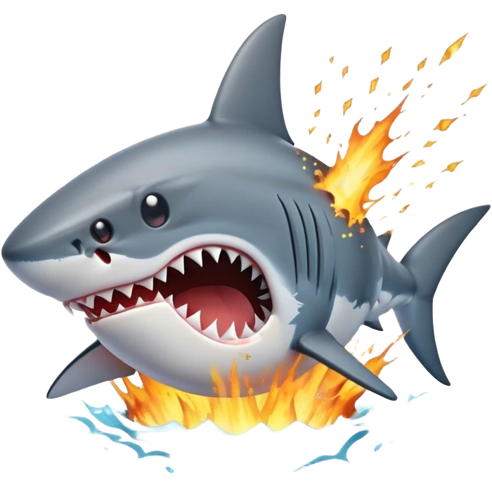 Discord Shark exploding emoji emoji