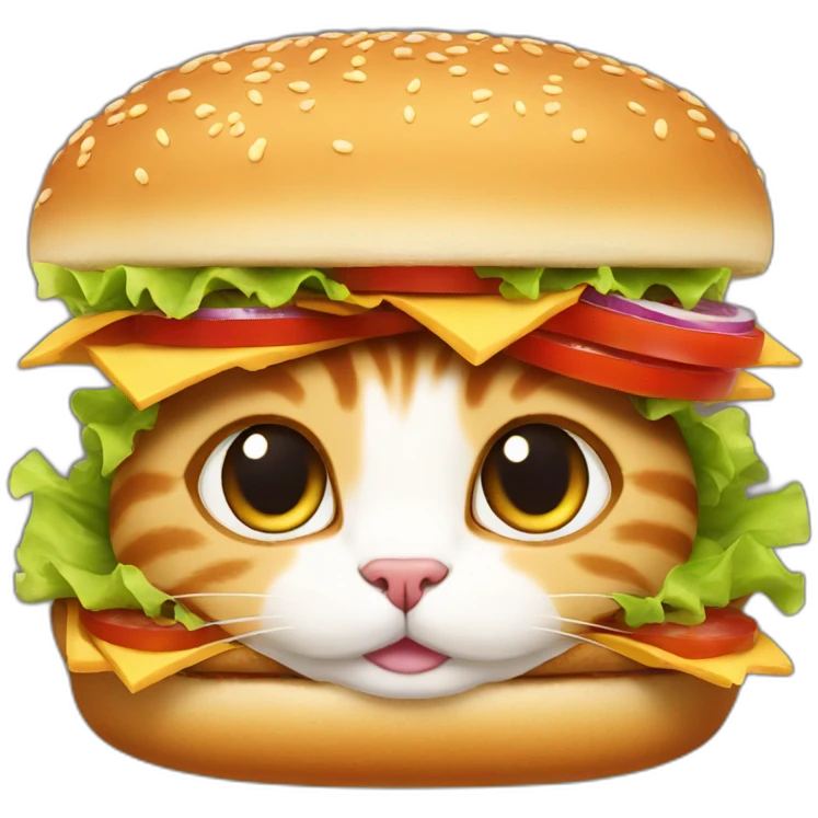Cat burger emoji