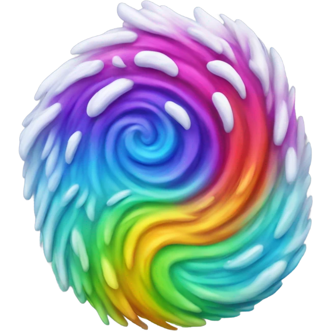 A rainbow yeti poop swirl emoji emoji