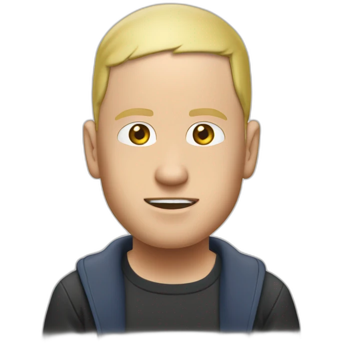 Eminem buvant une bière  emoji