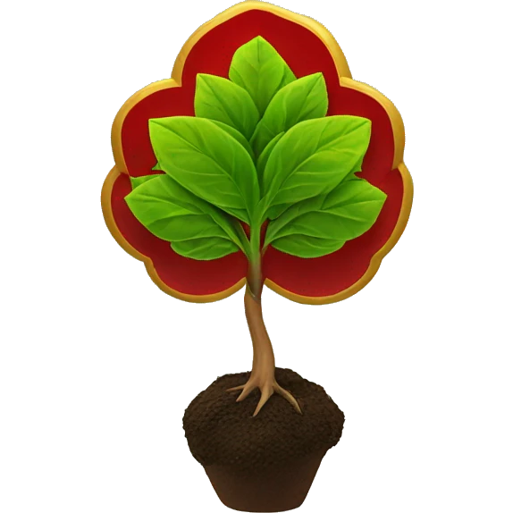 small green tree sapling with the usc logo in red and gold emoji