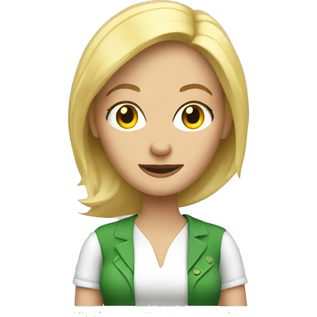 Blondin white woman with money emoji