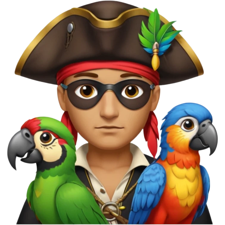 pirate and parrot emoji