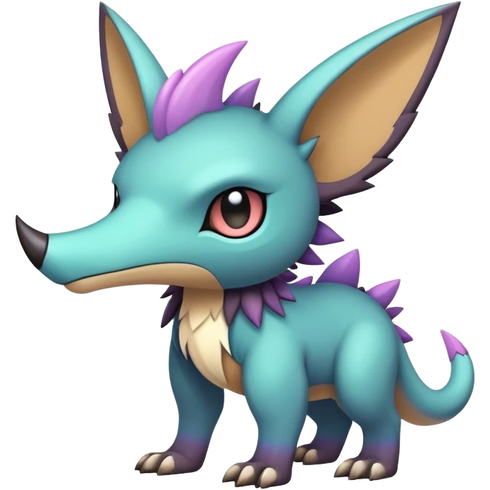 cool colorful dark pastel edgy fantasy animal hybrid Fakemon full body emoji