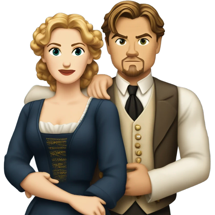 Kate winslet and Leonardo dicaprio titanic emoji