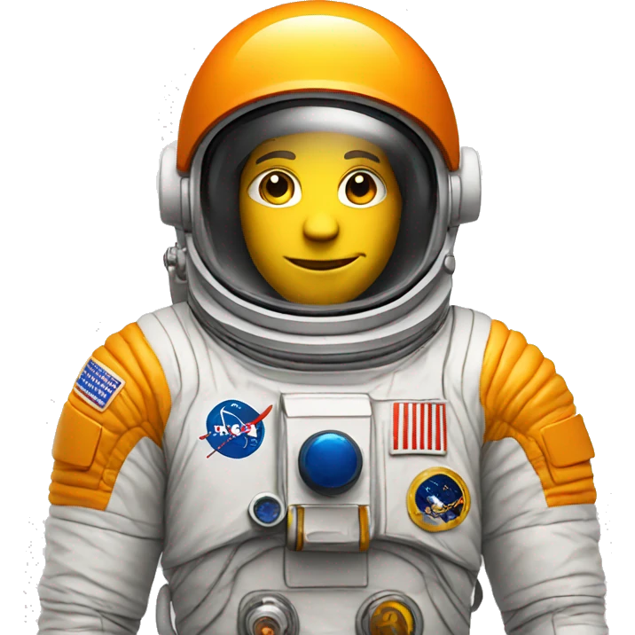 Astronaut with orange helmet and yellow visor emoji