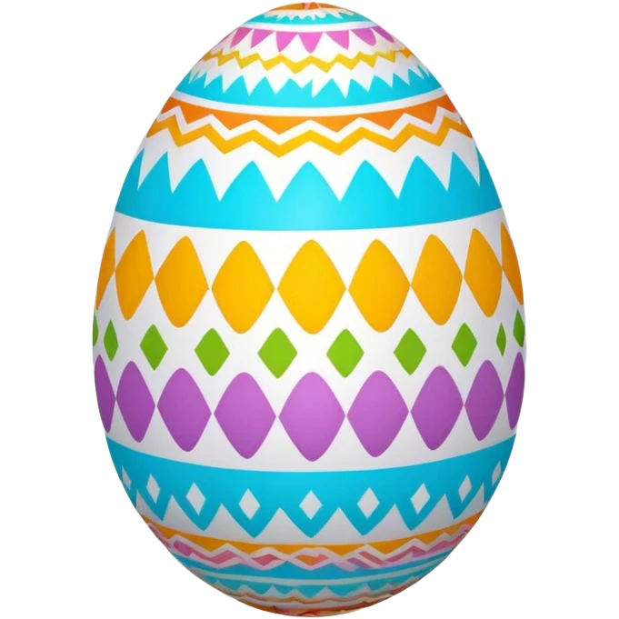 Easter egg, pattern, symmetry emoji