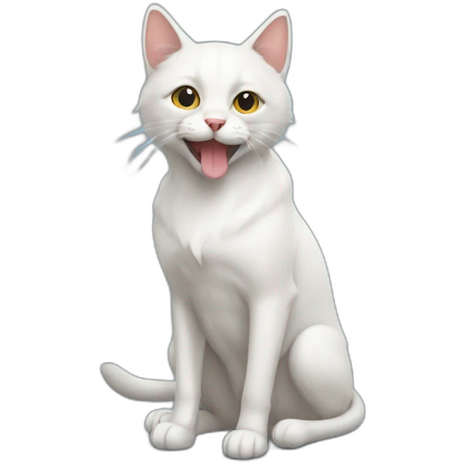 Un chat sur chien emoji