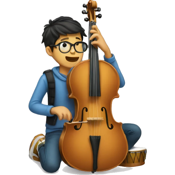 boy making music emoji
