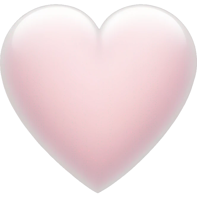 white heart with light pink emoji