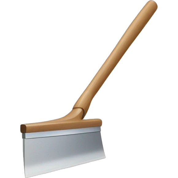 squeegee with long wooden handle emoji