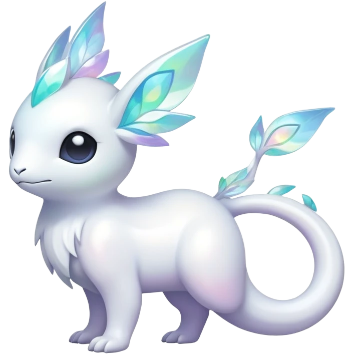  Iridescent white pale fakemon-creature  emoji