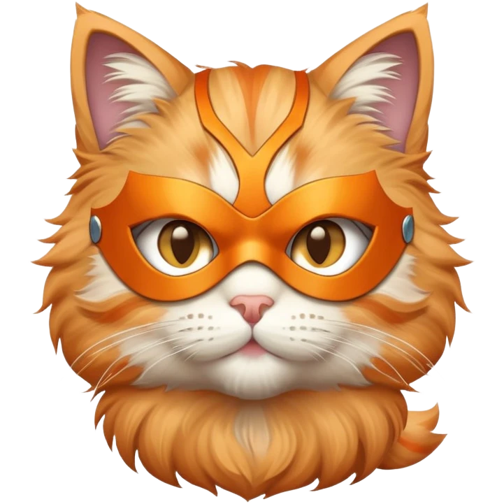 cat with a superhero mask emoji