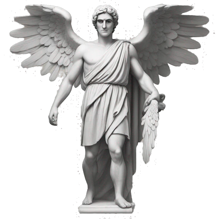 Greek statue of a man with Eagles wings emoji