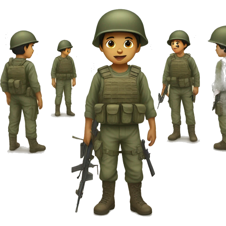 niños en guerra emoji